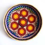 Jícara with Huichol art