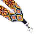 Beaded badge holder - Huichol Art