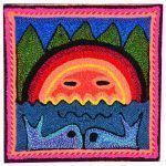 Yarn painting (10 cms)
