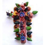 Polychrome clay cross
