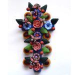 Polychrome clay cross