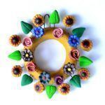 Crown of polychrome clay