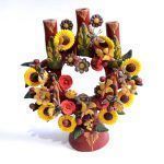 Crown of polychrome clay