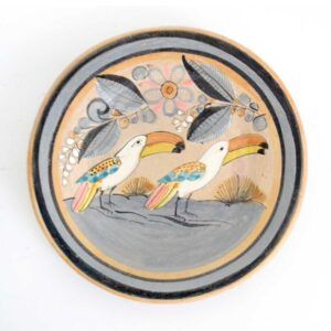Assiette en faïence brunie (S)