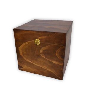 Boîte en bois (24,5 x 24,5 x 23 cm)