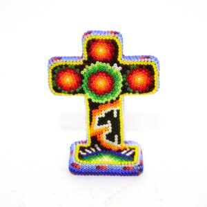 Croix : Art Huichol : Chaquira