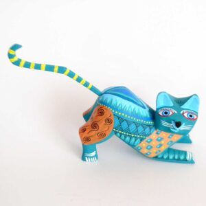 Alebrije-Katze, hergestellt von oaxacanischen Handwerkern