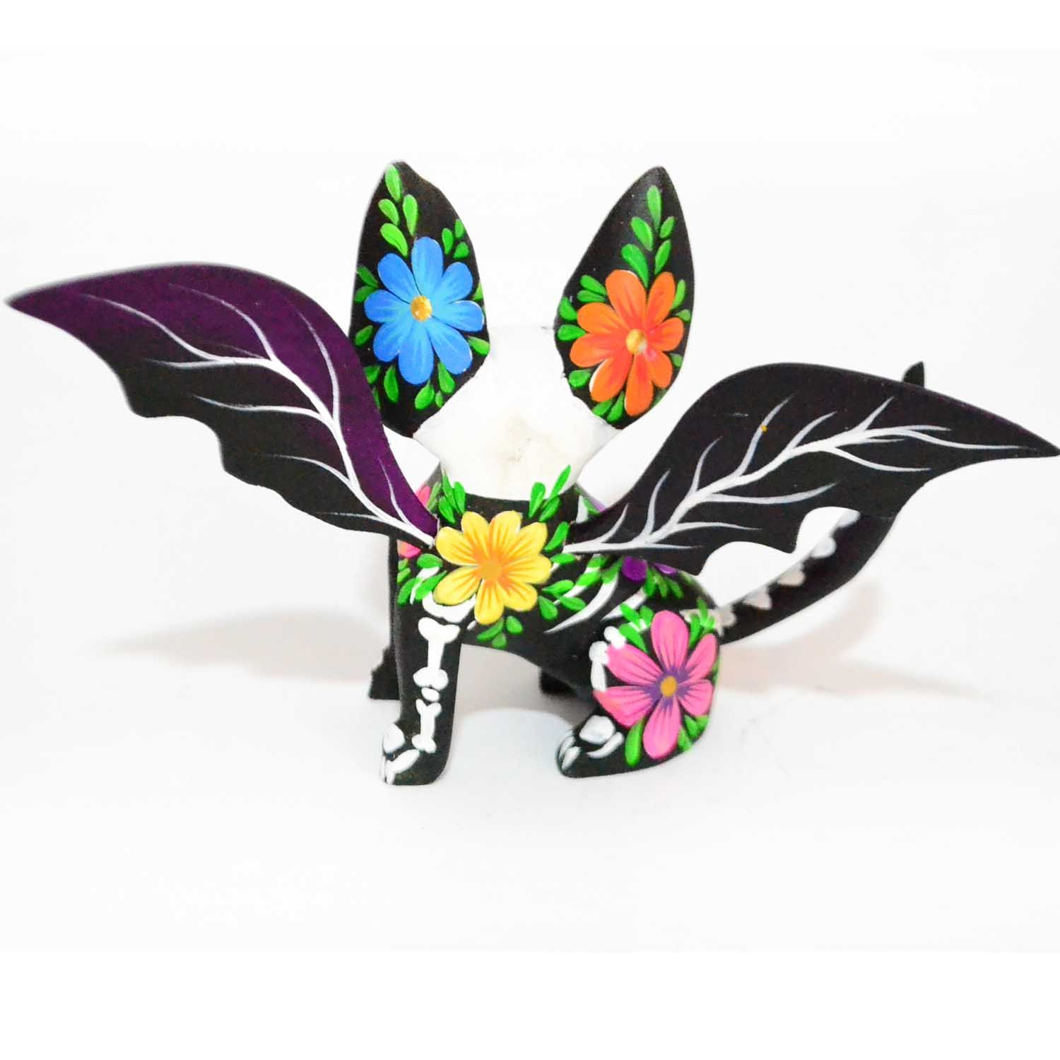 Alebrije - Cão vampiro de madeira