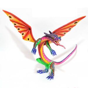 Alebrije - Dragon en bois sculpté et peint à la main