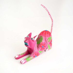 Hölzerne Katze in Alebrije