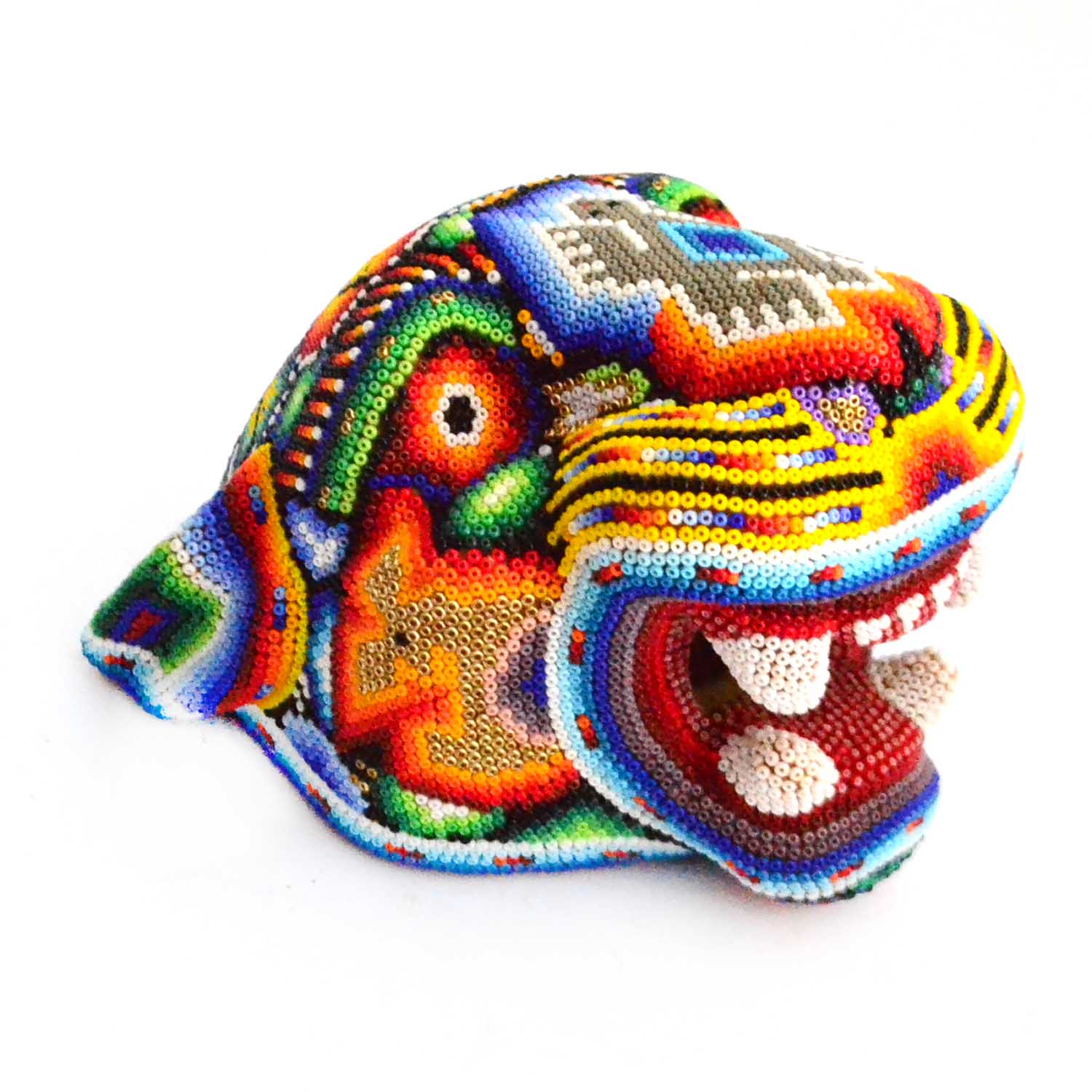 Tête de jaguar Huichol