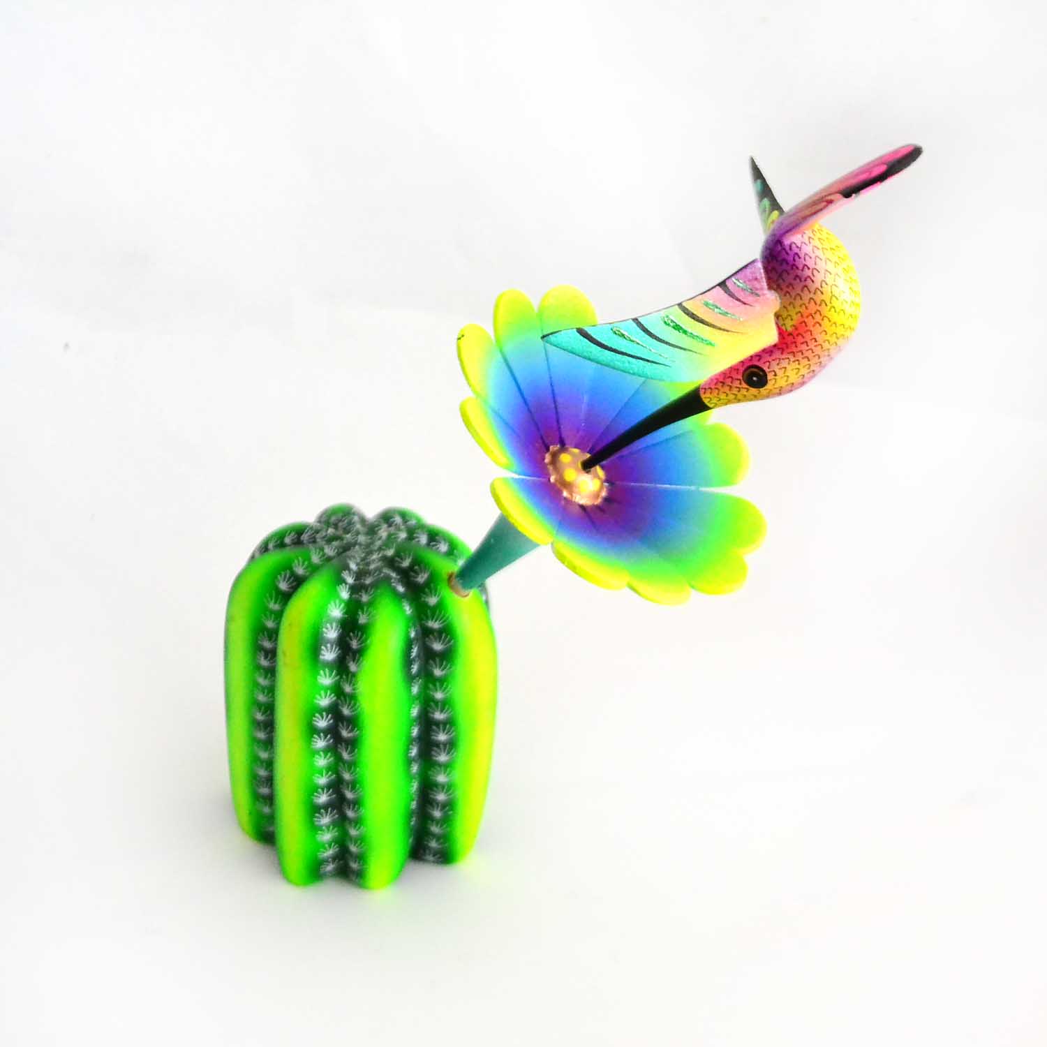 アレブリヘ - ハチドリとサボテン - メキシコ工芸品