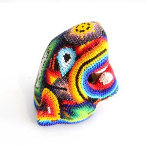 Art Huichol tête de jaguar