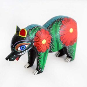 Hölzerner Bär als Alebrije