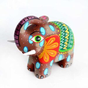 Wooden elephant in alebrije