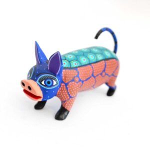 Cochino pintado a mano en alebrije