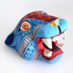 Cabeza de jaguar de alebrije